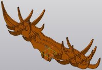 3D-модель предмета интерьера «Лось и лосось»