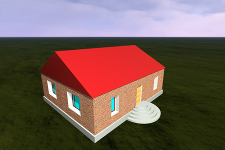 Модель дома в КОМПАС-3D