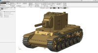Модель советского тяжёлого штурмового танка КВ-2