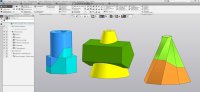 3D модели геометрических тел с сечением и пересечением