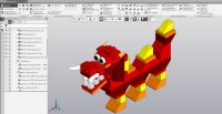 Красный китайский дракон LEGO 